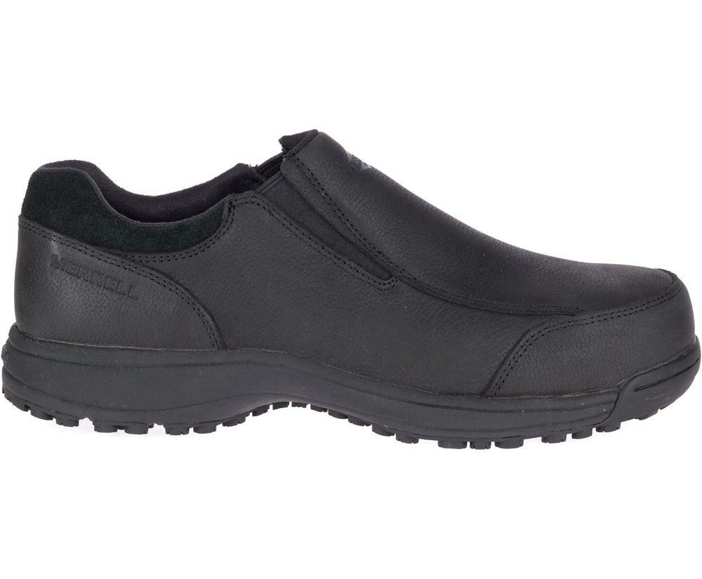 Zapatos De Seguridad Hombre - Merrell Sutton Moc Steel Toe - Negras - JEKT-61427